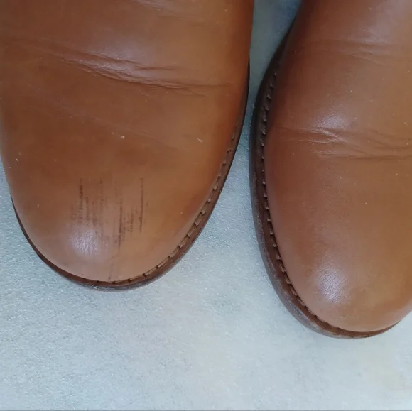 Tory Burch Women Brooke Ankle Booties tan calf leather size 6 preowned - Picture 5 of 13